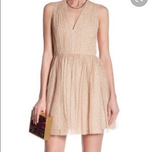 Alice + Olivia Monica Gathered Mesh Dress Sz 2